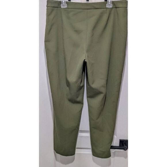New hugo Boss | Tiluna Side-Zip 2 Slim-Leg Ponte Cropped Trousers in Green - Picture 4 of 9